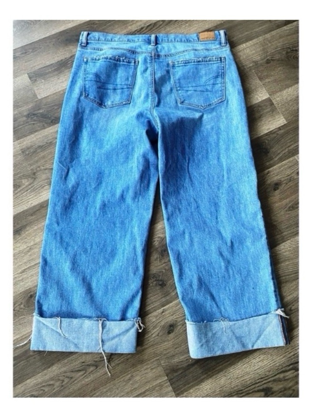 AMERICAN EAGLE STOVEPIPE CROP RELAXED JEANS - Picture 6 of 9